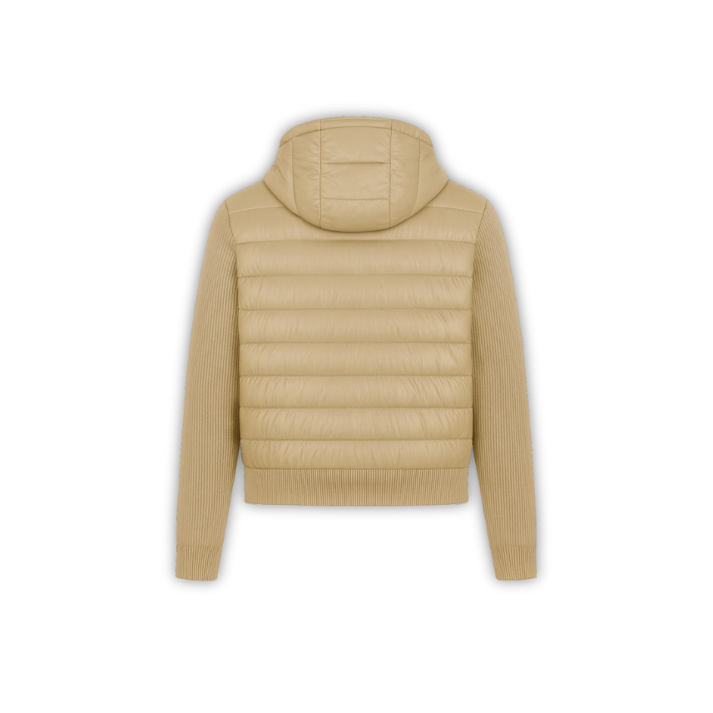 Down Knit Zip Cardigan BEIGE