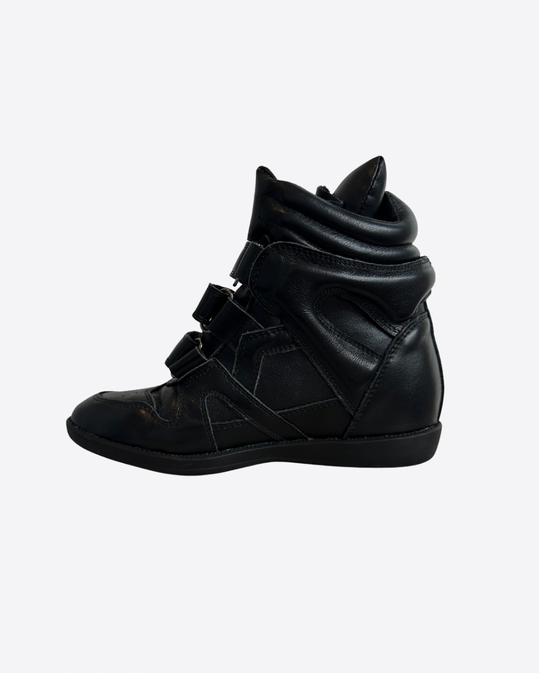Wedge Sneaker Latex Black