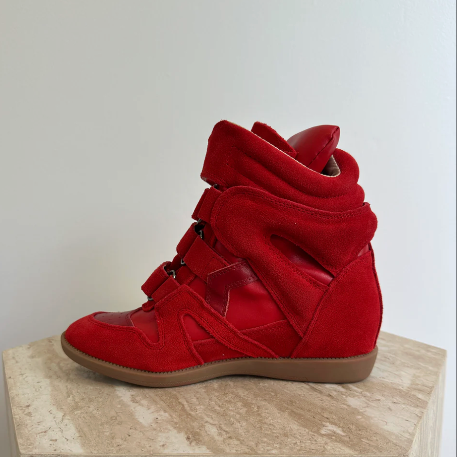 Wedge Sneaker Red