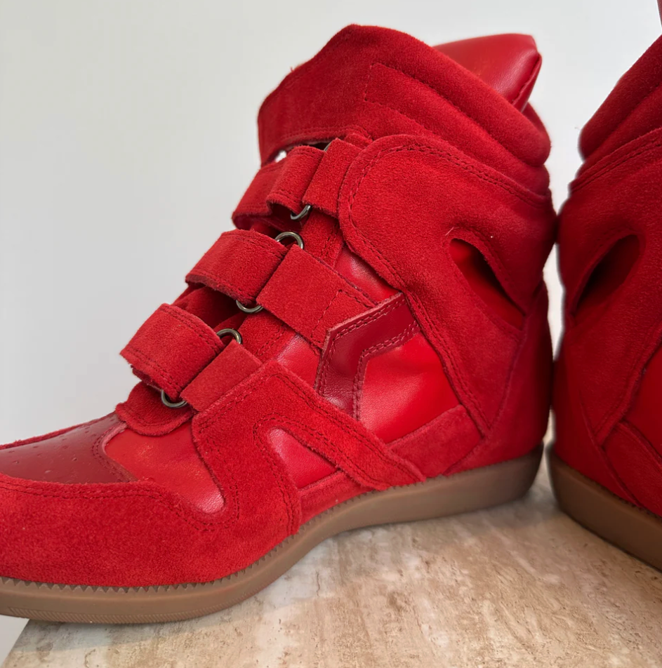 Wedge Sneaker Red