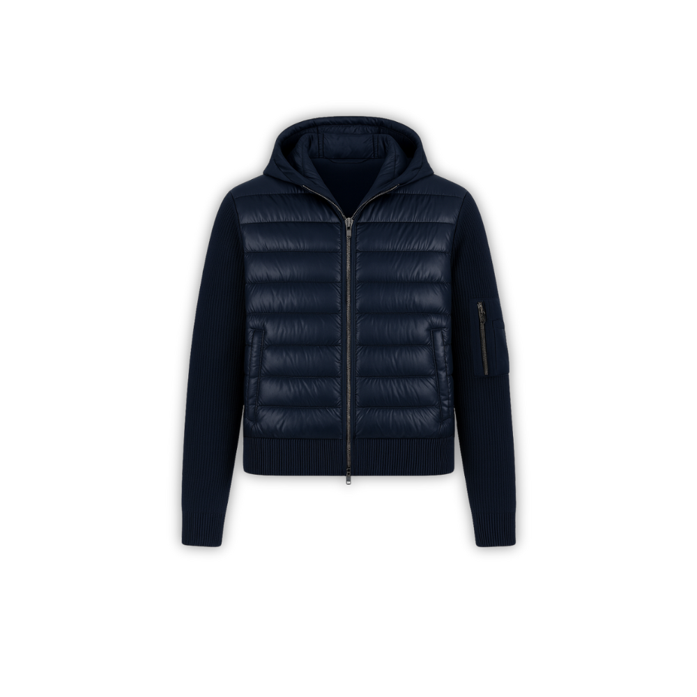 Down Knit Zip Cardigan NAVY