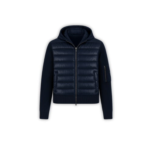 Down Knit Zip Cardigan NAVY