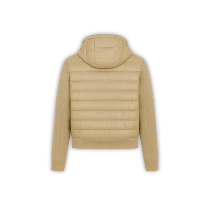 Down Knit Zip Cardigan BEIGE