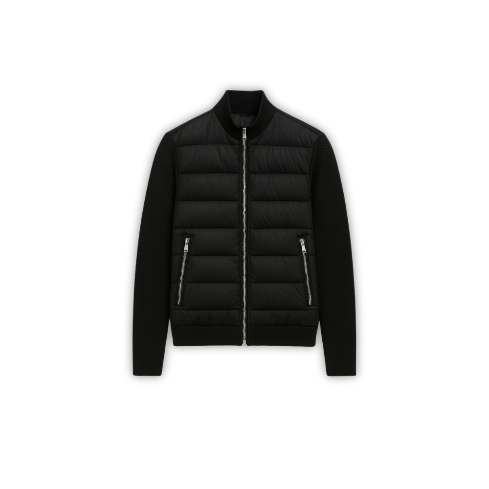 Knit Panel Hybrid Cardigan