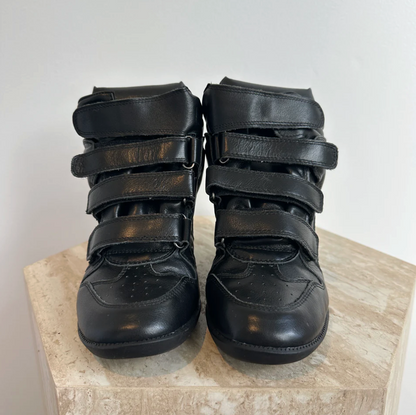 Wedge Sneaker Latex Black