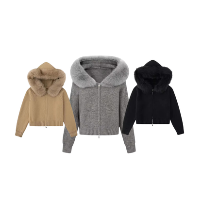 Furry Zip Cardigan